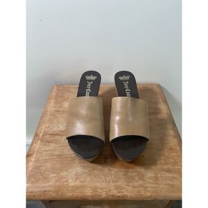 Juicy Couture Y2K 90's Vintage Wooden Studded Platform Sandals Size 7‎
